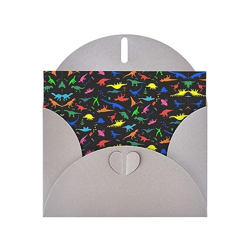 Graue, elegante Grußkarte mit niedlichem Dinosa-Druck, mit Umschlägen, perfekt für Geburtstag, Hochzeit, Valentinstag und mehr Graue, elegante Grußkarte mit niedlichem Dinosa-Druck, mit Umschlägen, perfekt für Geburtstag, Hochzeit, Valentinstag und mehr von SamLng