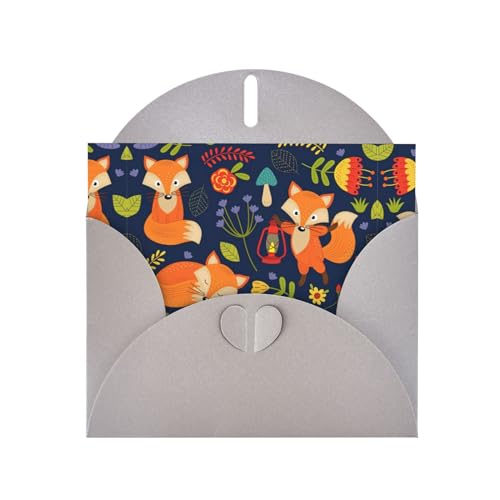 Graue, elegante Grußkarte mit niedlichem Tier-Fuchs-Blumendruck, mit Umschlägen, perfekt für Geburtstag, Hochzeit, Valentinstag und mehr Graue, elegante Grußkarte mit niedlichem Tier-Fuchs-Blumendruck, mit Umschlägen, perfekt für Geburtstag, Hochzeit, Valentinstag und mehr von SamLng