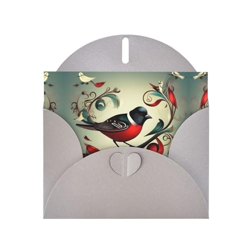 Graue, elegante blaugrüne Vögel, Musiknoten-Druck, Grußkarte mit Umschlägen, perfekt für Geburtstag, Hochzeit, Valentinstag und mehr Graue, elegante blaugrüne Vögel, Musiknoten-Druck, Grußkarte mit Umschlägen, perfekt für Geburtstag, Hochzeit, Valentinstag und mehr von SamLng
