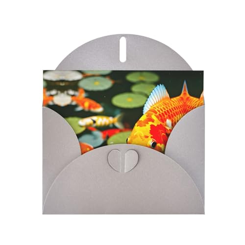 Graue, elegante japanische Grußkarte mit hübschem Koi-Fisch-Druck, mit Umschlägen, perfekt für Geburtstag, Hochzeit, Valentinstag und mehr Graue, elegante japanische Grußkarte mit hübschem Koi-Fisch-Druck, mit Umschlägen, perfekt für Geburtstag, Hochzeit, Valentinstag und mehr von SamLng