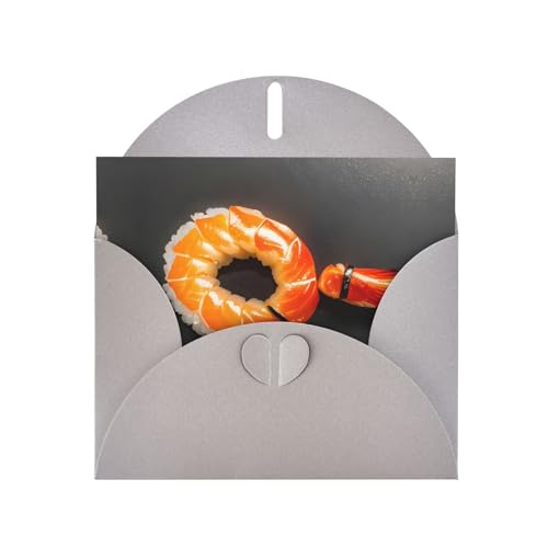 Graue, elegante japanische Sushi-Garnelen-Druck-Grußkarte mit Umschlägen, perfekt für Geburtstag, Hochzeit, Valentinstag und mehr Graue, elegante japanische Sushi-Garnelen-Druck-Grußkarte mit Umschlägen, perfekt für Geburtstag, Hochzeit, Valentinstag und mehr von SamLng