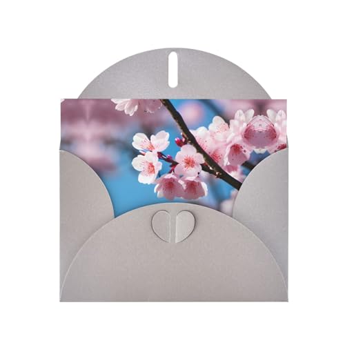 Graue, elegante rosa Kirschblüten-Druck-Grußkarte mit Umschlägen, perfekt für Geburtstag, Hochzeit, Valentinstag und mehr Graue, elegante rosa Kirschblüten-Druck-Grußkarte mit Umschlägen, perfekt für Geburtstag, Hochzeit, Valentinstag und mehr von SamLng