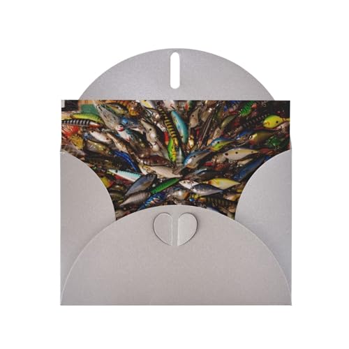Graue elegante Grußkarte mit Fischköderaufdruck, mit Umschlägen, perfekt für Geburtstag, Hochzeit, Valentinstag und mehr Graue elegante Grußkarte mit Fischköderaufdruck, mit Umschlägen, perfekt für Geburtstag, Hochzeit, Valentinstag und mehr von SamLng