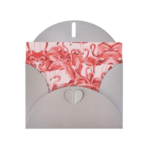 Graue elegante Grußkarte mit Flamingo-Druck, mit Umschlägen, perfekt für Geburtstag, Hochzeit, Valentinstag und mehr Graue elegante Grußkarte mit Flamingo-Druck, mit Umschlägen, perfekt für Geburtstag, Hochzeit, Valentinstag und mehr von SamLng