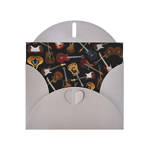 Graue elegante Grußkarte mit Gitarren-Druck, mit Umschlägen, perfekt für Geburtstag, Hochzeit, Valentinstag und mehr Graue elegante Grußkarte mit Gitarren-Druck, mit Umschlägen, perfekt für Geburtstag, Hochzeit, Valentinstag und mehr von SamLng