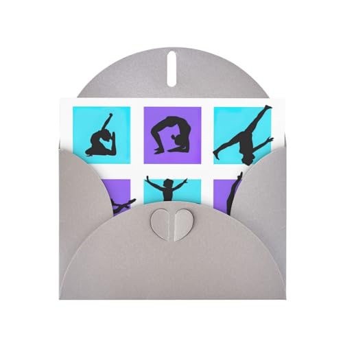 Graue elegante Grußkarte mit Gymnastik-Spieldruck, mit Umschlägen, perfekt für Geburtstag, Hochzeit, Valentinstag und mehr Graue elegante Grußkarte mit Gymnastik-Spieldruck, mit Umschlägen, perfekt für Geburtstag, Hochzeit, Valentinstag und mehr von SamLng