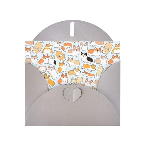 Graue elegante Grußkarte mit Hunde-Druck, mit Umschlägen, perfekt für Geburtstag, Hochzeit, Valentinstag und mehr Graue elegante Grußkarte mit Hunde-Druck, mit Umschlägen, perfekt für Geburtstag, Hochzeit, Valentinstag und mehr von SamLng