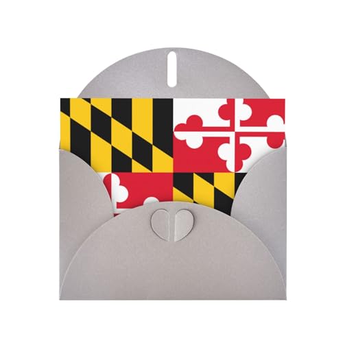 Graue elegante Grußkarte mit Maryland-Flagge und Umschlägen, perfekt für Geburtstag, Hochzeit, Valentinstag und mehr Graue elegante Grußkarte mit Maryland-Flagge und Umschlägen, perfekt für Geburtstag, Hochzeit, Valentinstag und mehr von SamLng