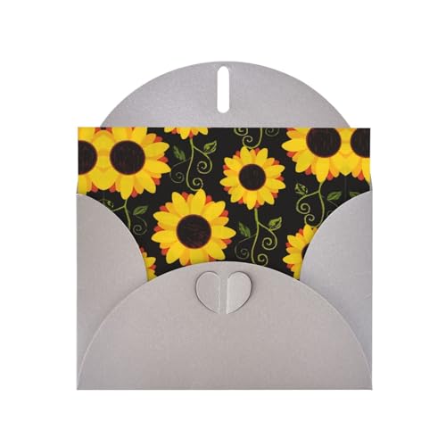 Graue elegante Grußkarte mit Sonnenblumen-Druck und Umschlägen, perfekt für Geburtstag, Hochzeit, Valentinstag und mehr Graue elegante Grußkarte mit Sonnenblumen-Druck und Umschlägen, perfekt für Geburtstag, Hochzeit, Valentinstag und mehr von SamLng