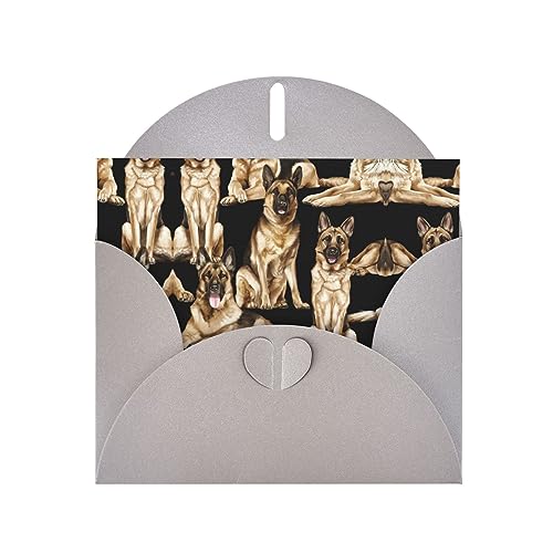 Graue elegante Grußkarte mit deutschem Schäferhund, mit Umschlägen, perfekt für Geburtstag, Hochzeit, Valentinstag und mehr Graue elegante Grußkarte mit deutschem Schäferhund, mit Umschlägen, perfekt für Geburtstag, Hochzeit, Valentinstag und mehr von SamLng