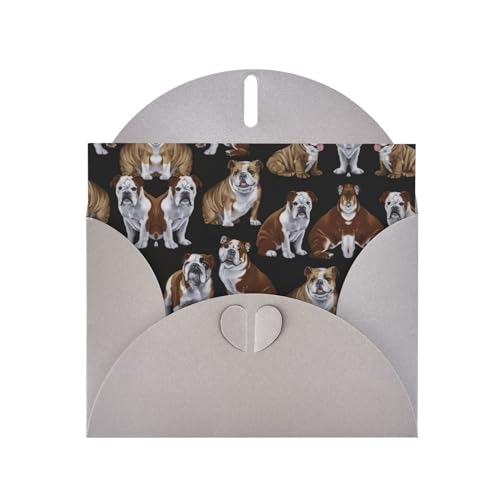 Graue elegante Grußkarte mit englischen Bulldoggen, mit Umschlägen, perfekt für Geburtstag, Hochzeit, Valentinstag und mehr Graue elegante Grußkarte mit englischen Bulldoggen, mit Umschlägen, perfekt für Geburtstag, Hochzeit, Valentinstag und mehr von SamLng