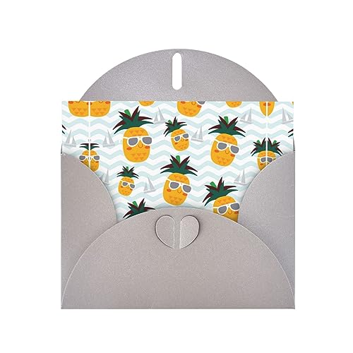 Graue elegante Grußkarte mit niedlichem Ananas-Druck, mit Umschlägen, perfekt für Geburtstag, Hochzeit, Valentinstag und mehr Graue elegante Grußkarte mit niedlichem Ananas-Druck, mit Umschlägen, perfekt für Geburtstag, Hochzeit, Valentinstag und mehr von SamLng