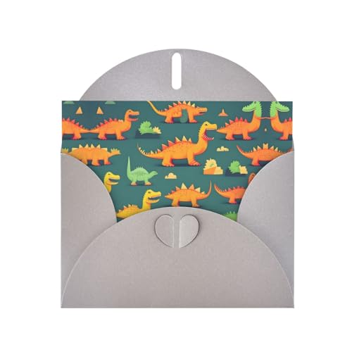 Graue elegante Grußkarte mit vielen kleinen Dinosaurier-Drucken, mit Umschlägen, perfekt für Geburtstag, Hochzeit, Valentinstag und mehr Graue elegante Grußkarte mit vielen kleinen Dinosaurier-Drucken, mit Umschlägen, perfekt für Geburtstag, Hochzeit, Valentinstag und mehr von SamLng