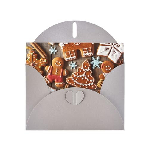 Graue elegante Lebkuchen-Grußkarte mit Umschlägen, perfekt für Geburtstag, Hochzeit, Valentinstag und mehr von SamLng