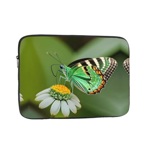 Laptop-Hülle mit buntem Schmetterlings-Druck, schlanke und leichte Computerhülle, passend für 12-43 cm (10-17 Zoll) Laptops, perfekt für Reisen von SamLng