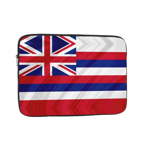 Laptophülle mit Flagge von Hawaii – schlanke und leichte Computerhülle, passend für 12-43 cm (10-17 Zoll) Laptops, perfekt für Reisen von SamLng