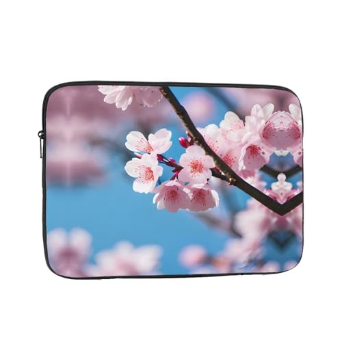 Laptophülle mit Kirschblüten-Druck, schlanke und leichte Computerhülle, passend für 10-43 cm (10-17 Zoll) Laptops, perfekt für Reisen von SamLng