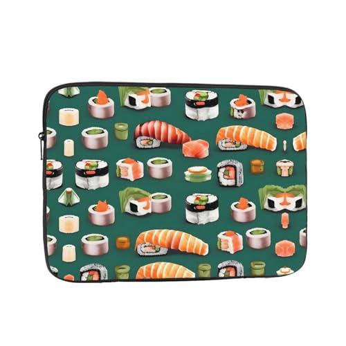 Laptophülle mit Sushi-Lebensmittelmuster – schlanke und leichte Computerhülle für 10-43 cm (10-17 Zoll) Laptops, perfekt für Reisen von SamLng