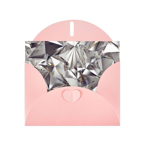 Rosa Elegante Diamant Muster Druck Grußkarte mit Umschlägen - Perfekt für Geburtstag, Hochzeit, Valentinstag und mehr von SamLng