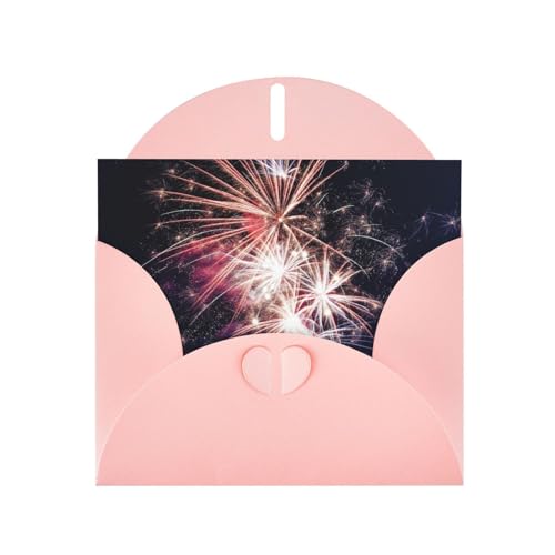 Rosa Elegante Explosion Feuerwerk Druck Grußkarte mit Umschlägen - Perfekt für Geburtstag, Hochzeit, Valentinstag und mehr von SamLng
