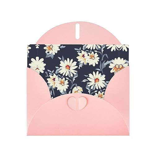 Rosa Elegante Gänseblümchen Druck Grußkarte mit Umschlägen - Perfekt für Geburtstag, Hochzeit, Valentinstag und mehr von SamLng