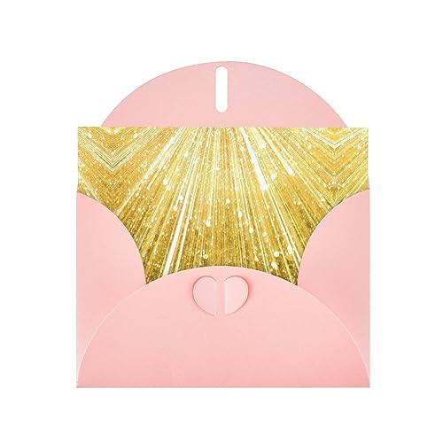 Rosa Elegante Gold Bling Print Grußkarte mit Umschlägen - Perfekt für Geburtstag, Hochzeit, Valentinstag und mehr von SamLng