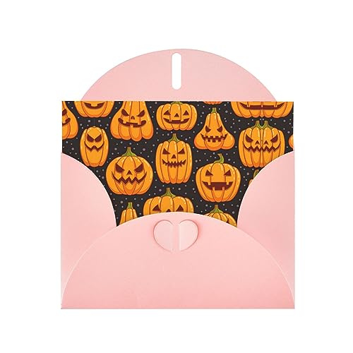 Rosa Elegante Halloween Kürbis Muster Druck Grußkarte mit Umschlägen - Perfekt für Geburtstag, Hochzeit, Valentinstag und mehr Rosa Elegante Halloween Kürbis Muster Druck Grußkarte mit Umschlägen - Perfekt für Geburtstag, Hochzeit, Valentinstag und mehr von SamLng
