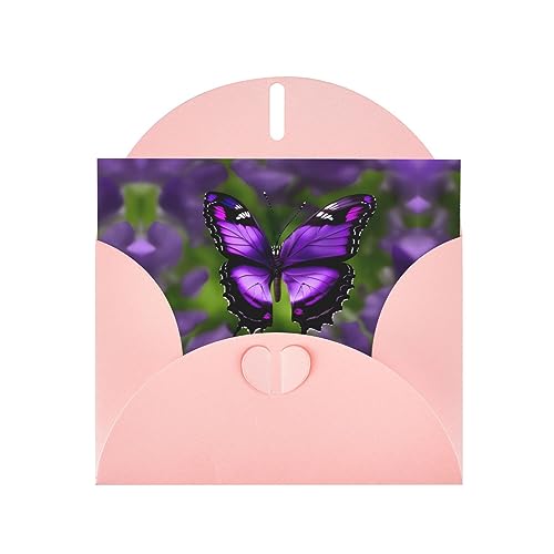 Rosa Elegante Lila Schmetterling Druck Grußkarte mit Umschlägen - Perfekt für Geburtstag, Hochzeit, Valentinstag und mehr Rosa Elegante Lila Schmetterling Druck Grußkarte mit Umschlägen - Perfekt für Geburtstag, Hochzeit, Valentinstag und mehr von SamLng