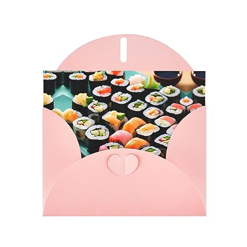 Rosa Elegante Sushi-Druck Grußkarte mit Umschlägen - Perfekt für Geburtstag, Hochzeit, Valentinstag und mehr von SamLng