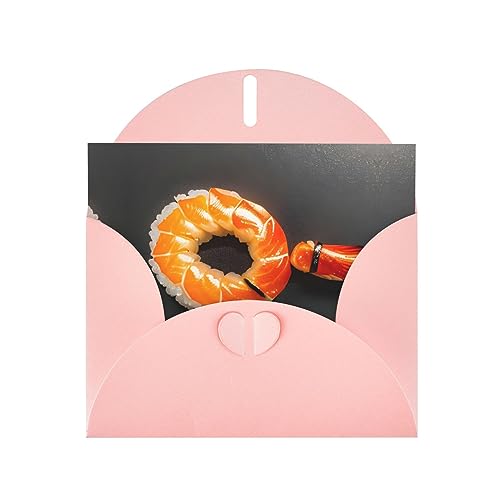 Rosa elegante japanische Sushi-Garnelen-Druck-Grußkarte mit Umschlägen, perfekt für Geburtstag, Hochzeit, Valentinstag und mehr Rosa elegante japanische Sushi-Garnelen-Druck-Grußkarte mit Umschlägen, perfekt für Geburtstag, Hochzeit, Valentinstag und mehr von SamLng