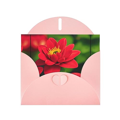 Rosa elegante rote schöne Blumendruck-Grußkarte mit Umschlägen - perfekt für Geburtstag, Hochzeit, Valentinstag und mehr von SamLng