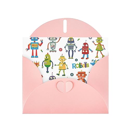 Rosa elegante süße Cartoon-Roboter Druck Grußkarte mit Umschlägen - Perfekt für Geburtstag, Hochzeit, Valentinstag und mehr Rosa elegante süße Cartoon-Roboter Druck Grußkarte mit Umschlägen - Perfekt für Geburtstag, Hochzeit, Valentinstag und mehr von SamLng