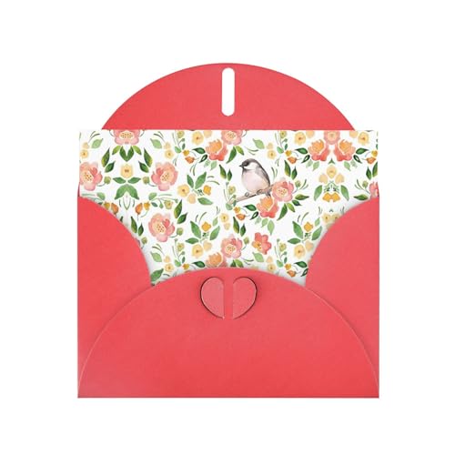 Rote elegante Blumen- und Vogel-Druck-Grußkarte mit Umschlägen, perfekt für Geburtstag, Hochzeit, Valentinstag und mehr Rote elegante Blumen- und Vogel-Druck-Grußkarte mit Umschlägen, perfekt für Geburtstag, Hochzeit, Valentinstag und mehr von SamLng