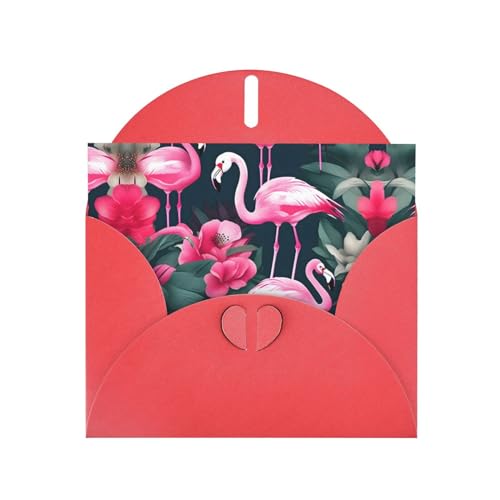 Rote elegante Flamingo-Blumendruck-Grußkarte mit Umschlägen, perfekt für Geburtstag, Hochzeit, Valentinstag und mehr Rote elegante Flamingo-Blumendruck-Grußkarte mit Umschlägen, perfekt für Geburtstag, Hochzeit, Valentinstag und mehr von SamLng