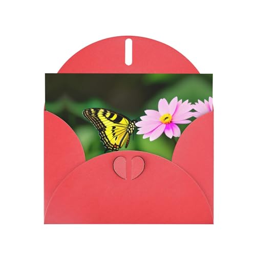 Rote elegante Frühlingsblumen-Schmetterlings-Druck-Grußkarte mit Umschlägen - perfekt für Geburtstag, Hochzeit, Valentinstag und mehr Rote elegante Frühlingsblumen-Schmetterlings-Druck-Grußkarte mit Umschlägen - perfekt für Geburtstag, Hochzeit, Valentinstag und mehr von SamLng