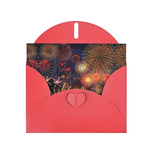 Rote elegante Grußkarte mit Feuerwerk-Druck, mit Umschlägen, perfekt für Geburtstag, Hochzeit, Valentinstag und mehr Rote elegante Grußkarte mit Feuerwerk-Druck, mit Umschlägen, perfekt für Geburtstag, Hochzeit, Valentinstag und mehr von SamLng