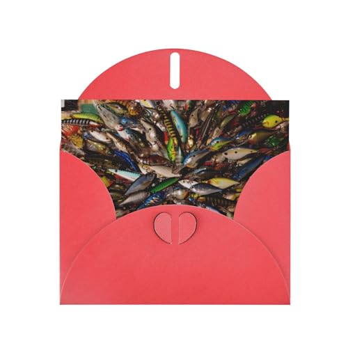 Rote elegante Grußkarte mit Fischköderaufdruck, mit Umschlägen, perfekt für Geburtstag, Hochzeit, Valentinstag und mehr Rote elegante Grußkarte mit Fischköderaufdruck, mit Umschlägen, perfekt für Geburtstag, Hochzeit, Valentinstag und mehr von SamLng