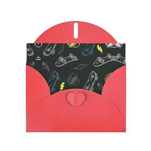 Rote elegante Grußkarte mit Graffiti-Skateboard-Druck, mit Umschlägen, perfekt für Geburtstag, Hochzeit, Valentinstag und mehr Rote elegante Grußkarte mit Graffiti-Skateboard-Druck, mit Umschlägen, perfekt für Geburtstag, Hochzeit, Valentinstag und mehr von SamLng