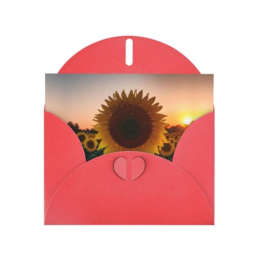 Rote elegante Grußkarte mit Sonnenblumen- und Sonnenuntergang-Druck, mit Umschlägen, perfekt für Geburtstag, Hochzeit, Valentinstag und mehr Rote elegante Grußkarte mit Sonnenblumen- und Sonnenuntergang-Druck, mit Umschlägen, perfekt für Geburtstag, Hochzeit, Valentinstag und mehr von SamLng