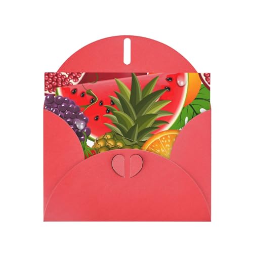Rote elegante Grußkarte mit frischen Früchten, Ananas-Druck, mit Umschlägen, perfekt für Geburtstag, Hochzeit, Valentinstag und mehr Rote elegante Grußkarte mit frischen Früchten, Ananas-Druck, mit Umschlägen, perfekt für Geburtstag, Hochzeit, Valentinstag und mehr von SamLng