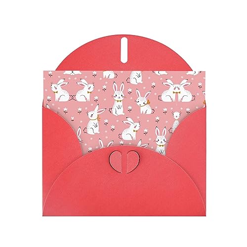 Rote elegante Grußkarte mit weißem Hasen-Druck, mit Umschlägen, perfekt für Geburtstag, Hochzeit, Valentinstag und mehr Rote elegante Grußkarte mit weißem Hasen-Druck, mit Umschlägen, perfekt für Geburtstag, Hochzeit, Valentinstag und mehr von SamLng