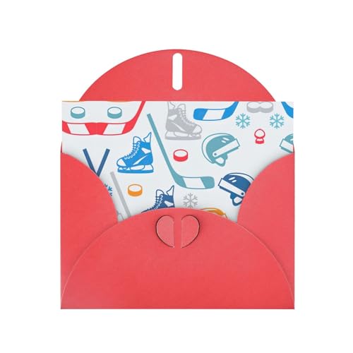 Rote elegante Hockey-Elemente, kreativer gemusterter Druck, Grußkarte mit Umschlägen, perfekt für Geburtstag, Hochzeit, Valentinstag und mehr Rote elegante Hockey-Elemente, kreativer gemusterter Druck, Grußkarte mit Umschlägen, perfekt für Geburtstag, Hochzeit, Valentinstag und mehr von SamLng