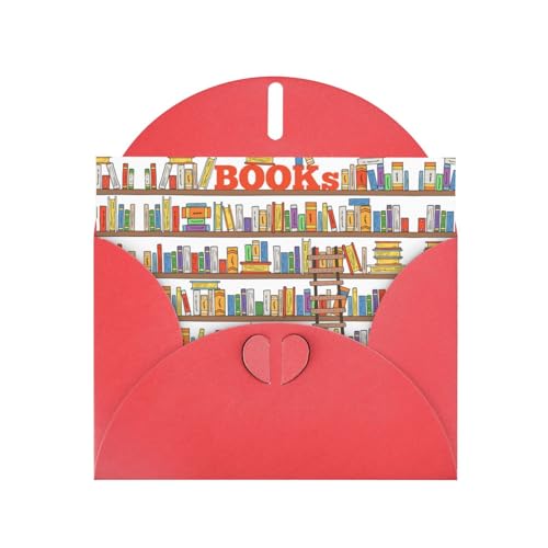 Rote elegante lustige Bücherregal-Kollektion und Leiter-Druck Grußkarte mit Umschlägen - perfekt für Geburtstag, Hochzeit, Valentinstag und mehr Rote elegante lustige Bücherregal-Kollektion und Leiter-Druck Grußkarte mit Umschlägen - perfekt für Geburtstag, Hochzeit, Valentinstag und mehr von SamLng