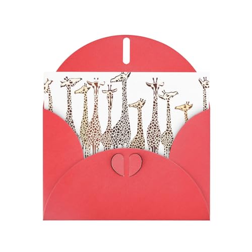 Rote elegante süße Cartoon-Grußkarte mit Giraffen-Druck, mit Umschlägen, perfekt für Geburtstag, Hochzeit, Valentinstag und mehr Rote elegante süße Cartoon-Grußkarte mit Giraffen-Druck, mit Umschlägen, perfekt für Geburtstag, Hochzeit, Valentinstag und mehr von SamLng