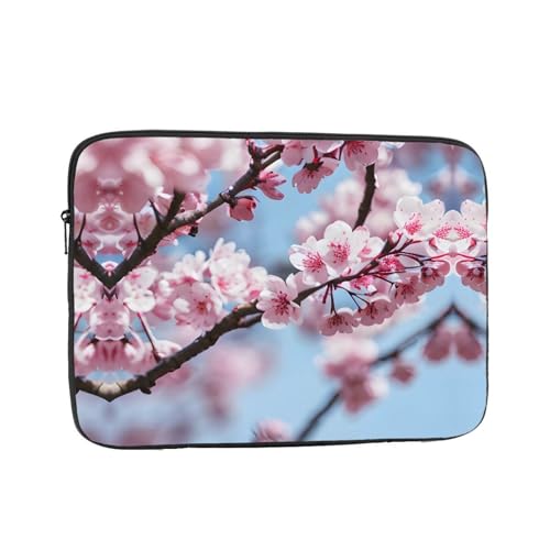 Verlockende Laptop-Hülle mit Kirschblüten-Druck, schlanke und leichte Computerhülle, passend für 10-43 cm (10-17 Zoll) Laptops, perfekt für Reisen von SamLng