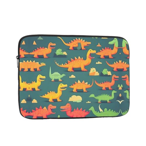 Viele kleine Dinosaurier-Druck-Laptophülle – schlanke und leichte Computerhülle für 10-43 cm (10-17 Zoll) Laptops, perfekt für Reisen von SamLng