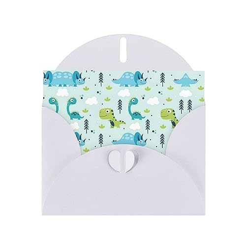 Weiße, elegante Grußkarte mit Dinosaurier-Muster, mit Umschlägen, perfekt für Geburtstag, Hochzeit, Valentinstag und mehr Weiße, elegante Grußkarte mit Dinosaurier-Muster, mit Umschlägen, perfekt für Geburtstag, Hochzeit, Valentinstag und mehr von SamLng