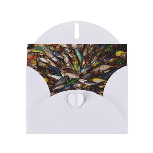 Weiße, elegante Grußkarte mit Fischköderdruck, mit Umschlägen, perfekt für Geburtstag, Hochzeit, Valentinstag und mehr Weiße, elegante Grußkarte mit Fischköderdruck, mit Umschlägen, perfekt für Geburtstag, Hochzeit, Valentinstag und mehr von SamLng