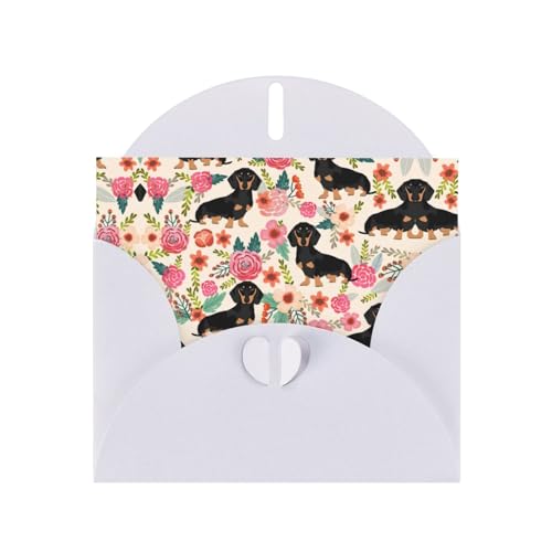 Weiße, elegante Grußkarte mit Hunde-Blumendruck, mit Umschlägen, perfekt für Geburtstag, Hochzeit, Valentinstag und mehr Weiße, elegante Grußkarte mit Hunde-Blumendruck, mit Umschlägen, perfekt für Geburtstag, Hochzeit, Valentinstag und mehr von SamLng