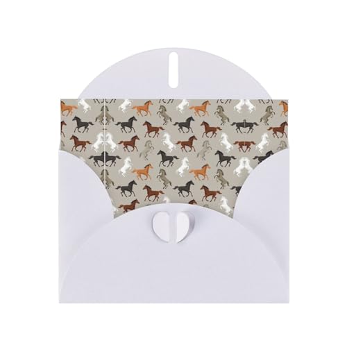 Weiße, elegante Grußkarte mit niedlichem Pferdeaufdruck, mit Umschlägen, perfekt für Geburtstag, Hochzeit, Valentinstag und mehr Weiße, elegante Grußkarte mit niedlichem Pferdeaufdruck, mit Umschlägen, perfekt für Geburtstag, Hochzeit, Valentinstag und mehr von SamLng